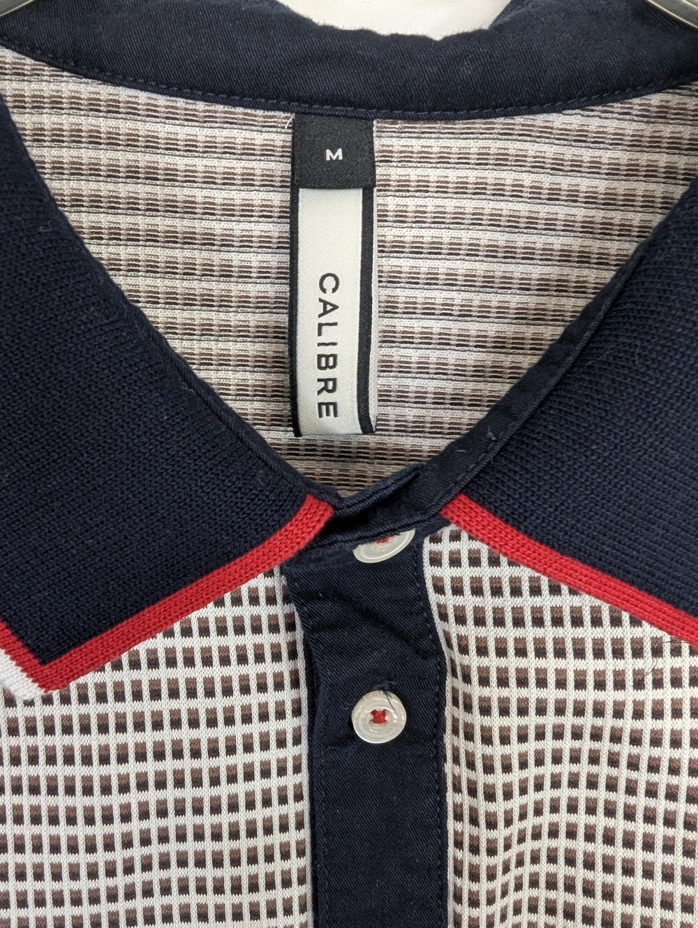Calibre Men’s M Designer Knit Polo - 100% Mercerized Premium European Cotton